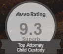 Avvo rating 9.3 Superb Top Attorney Child Custody